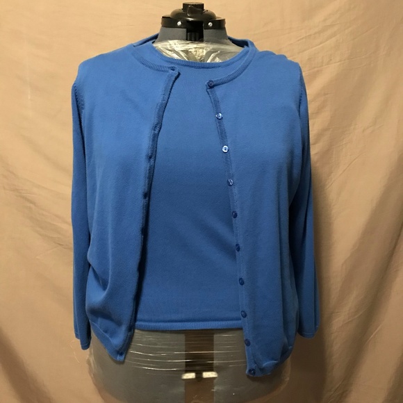 Jessica London Sweaters - Jessica London Royal Blue Twin Set